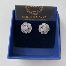 Load image into Gallery viewer, Women White/Rose Gold Plated American Diamond Earrings Anniversary Birthday Valentines Day Mothers day Jewelry Gifts for Her Wife Girlfriend