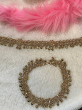 Load image into Gallery viewer, Anklets - double Chain Polki with flowers