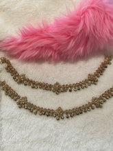 Load image into Gallery viewer, Anklets - double Chain Polki with flowers