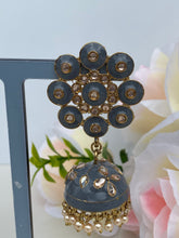 Load image into Gallery viewer, Amaya Hand Painted Polki Jhumki Earrings
