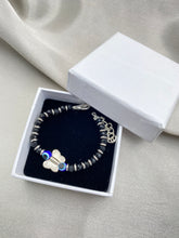 Load image into Gallery viewer, Black Silver Beads Evil Eye Indian Nazaria Bracelet