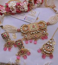 Load image into Gallery viewer, Pink Beautiful INDIAN KUNDAN NECKLACE,Kundan Necklace Set