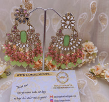 Load image into Gallery viewer, ‘GILLY' ANTIQUE GOLD Earrings with Mirror- Various colours