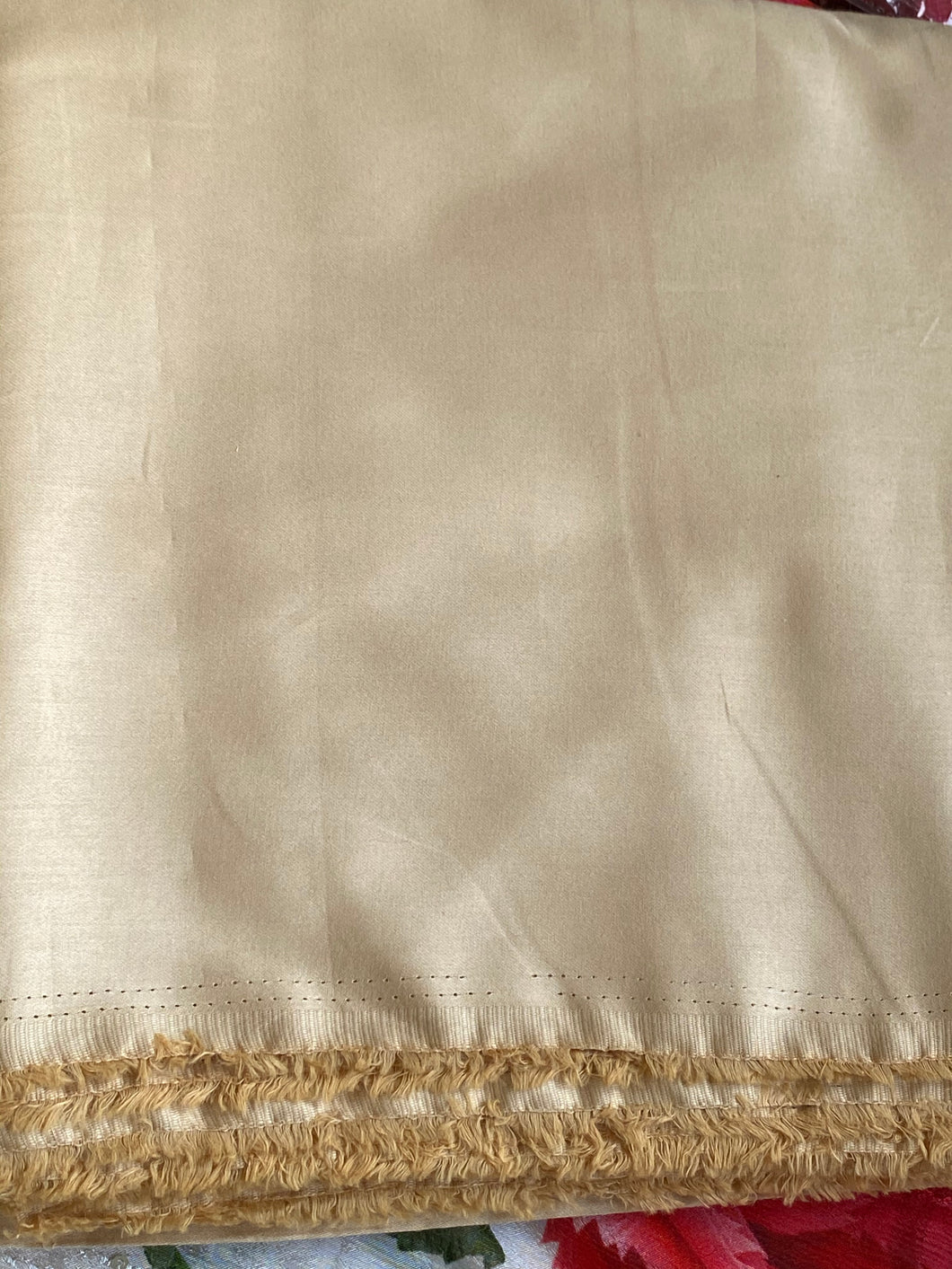 Pure Cotton Fabric - Beige