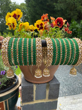 Load image into Gallery viewer, Dark Green Customised BANGLE SET
