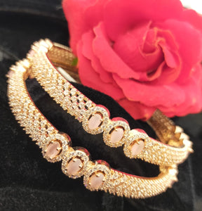 AURORA AD Rose Gold & Pink Bangles