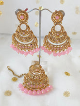 Load image into Gallery viewer, &#39;PRABH&#39; ANTIQUE GOLD Tikka Set - VARIOUS COLOUR
