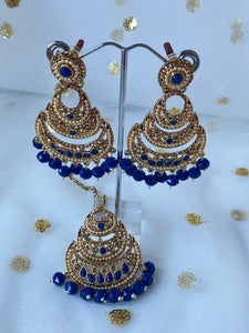 'PRABH' ANTIQUE GOLD Tikka Set - VARIOUS COLOUR