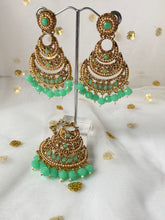 Load image into Gallery viewer, &#39;PRABH&#39; ANTIQUE GOLD Tikka Set - VARIOUS COLOUR
