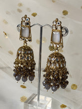 Load image into Gallery viewer, &#39;ASIS&#39; ANTIQUE GOLD Mirror and Pearl Earrings - Various colours
