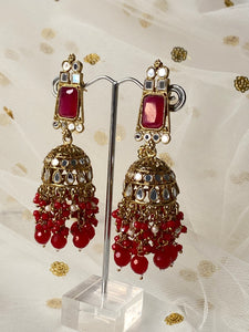 'ASIS' ANTIQUE GOLD Mirror and Pearl Earrings - Various colours