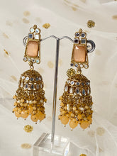 Load image into Gallery viewer, &#39;ASIS&#39; ANTIQUE GOLD Mirror and Pearl Earrings - Various colours
