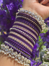 Load image into Gallery viewer, LILAC PURPLE BANGLE SET
