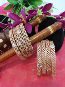 AUDREY AD Rose Gold Bangles