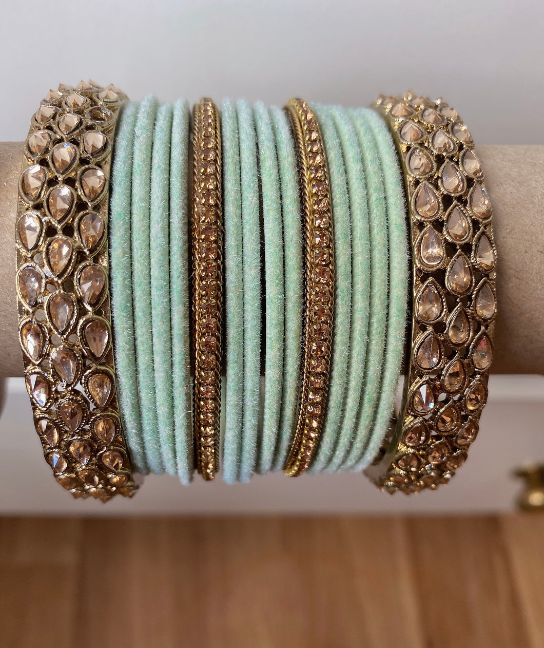 Mint and Gold BANGLE SET