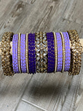 Load image into Gallery viewer, LILAC AND PURPLE BANGLE SET
