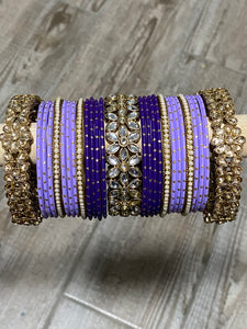 LILAC AND PURPLE BANGLE SET