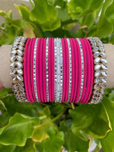 Load image into Gallery viewer, Hot pink Magenta  BANGLE SET
