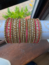 Load image into Gallery viewer, Customised Bangles set- Cream and Coral
