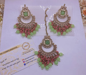 Crust Tikka Set - Mint & Pink