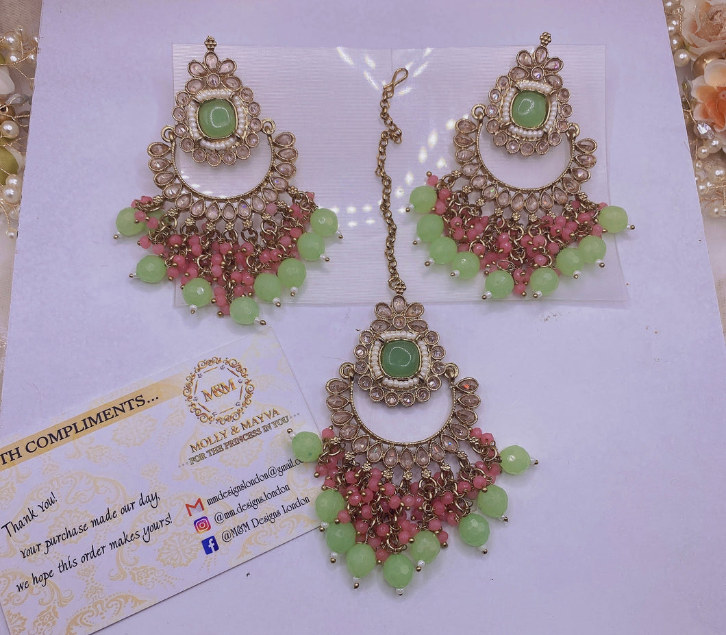 Crust Tikka Set - Mint & Pink