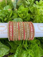 Load image into Gallery viewer, Customised Bangles set- Cream and Coral
